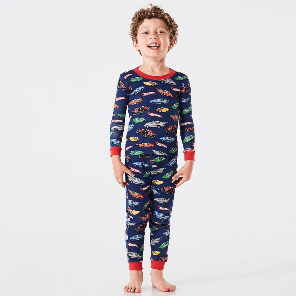 Pottery Barn Kids Hot Wheels Pajamas, size 6